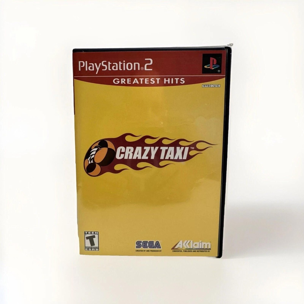 Crazy Taxi Sony PlayStation 2 PS2 Greatest Hits Sega Acclaim Complete CIB Blue